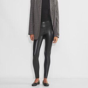 EUC Aritzia Wilfred Free Daria Pant Vegan Leather Legging Sz M Black